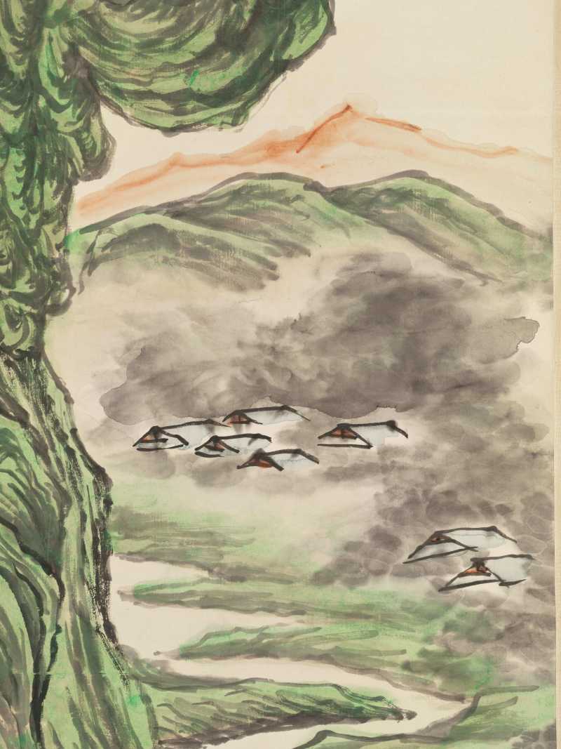 李云汉 青绿山水四屏 - 图41