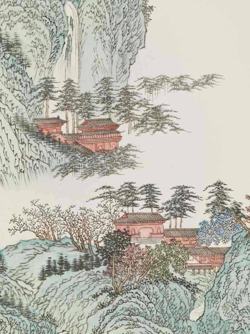 乙亥（1995年）作 黄云溪、曾其 山水二帧 - 图12