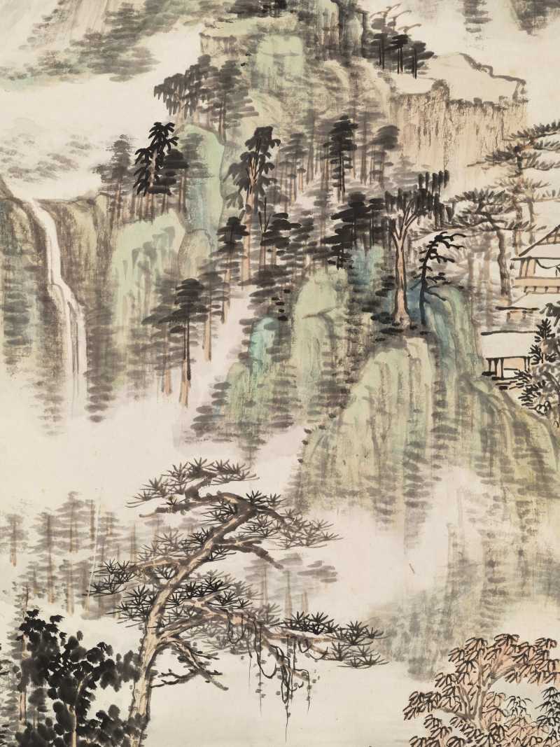 庚午（1930年）作 吴镜汀 溪亭独坐 - 图8