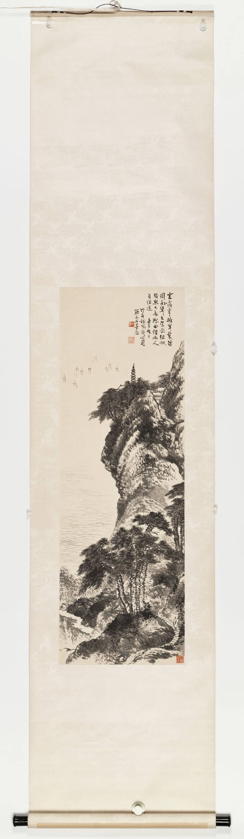 壬午（1942年）作 胡佩衡 征帆无际 - 图2