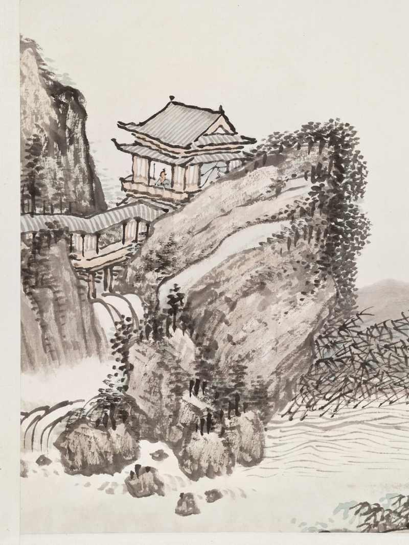 甲戌（1934年）、癸酉（1933年）、己巳（1929年）作 汪琨、杨了公 对题山水卷 - 图19