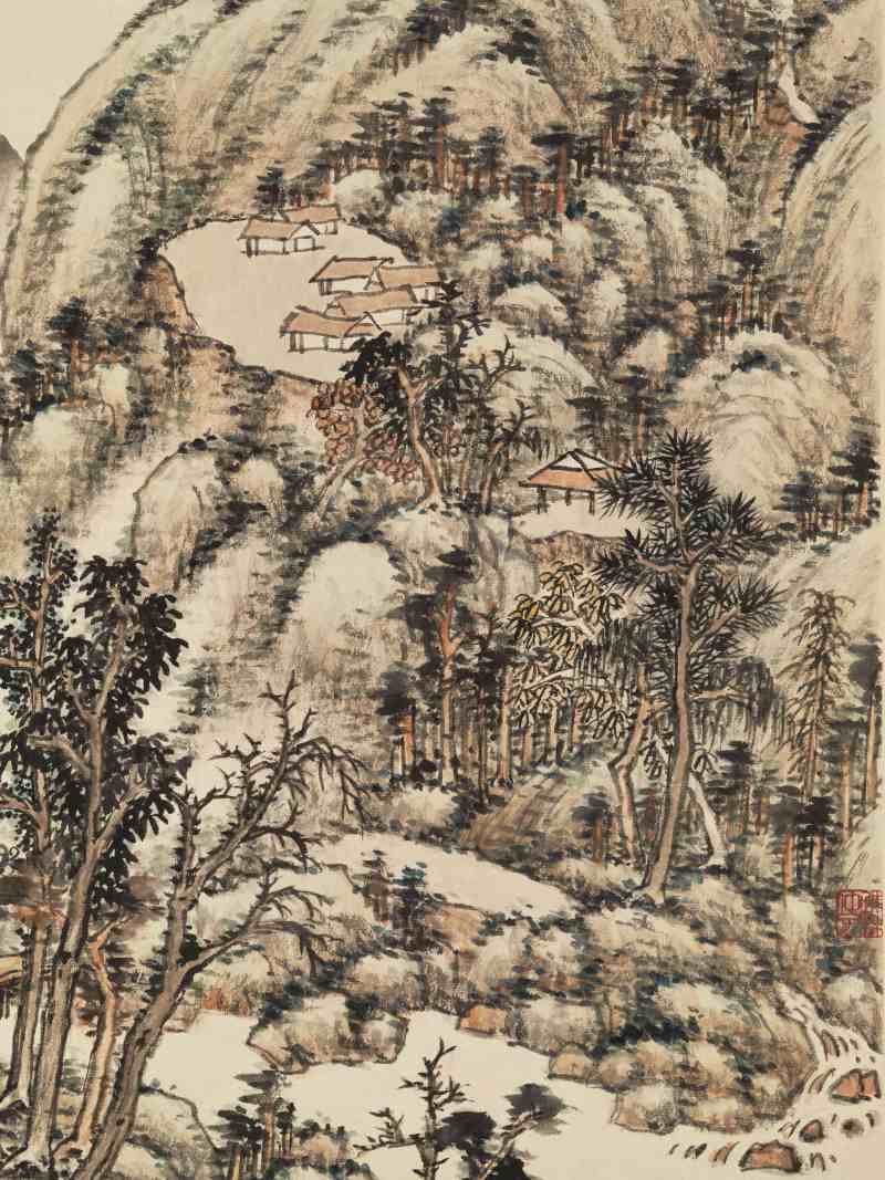 辛巳（1941年）作 吴徵 书法山水合璧 - 图10