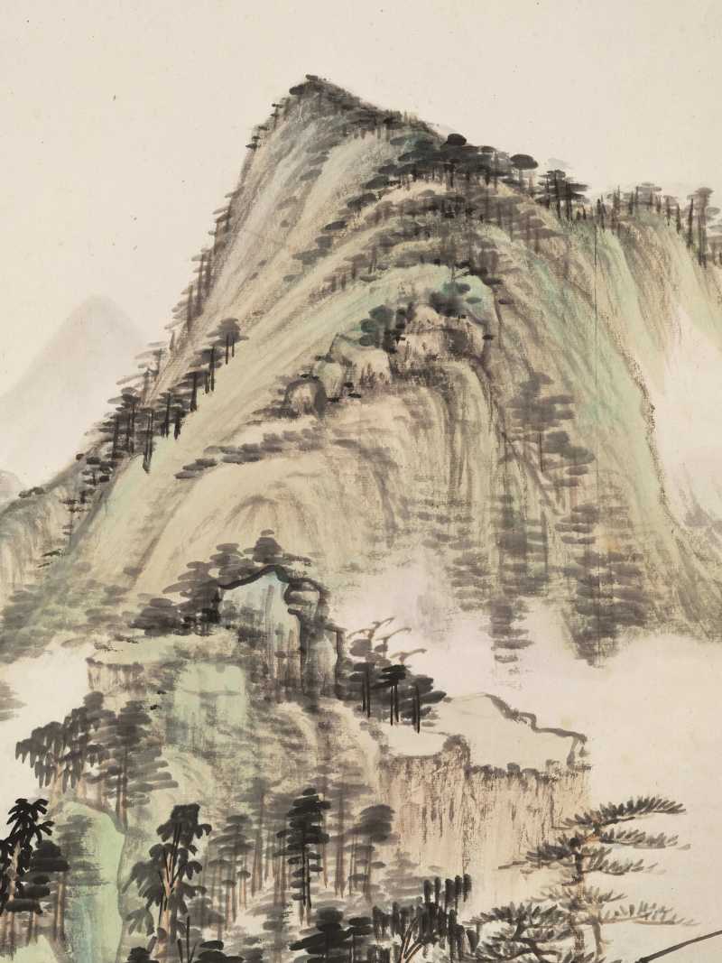 庚午（1930年）作 吴镜汀 溪亭独坐 - 图9