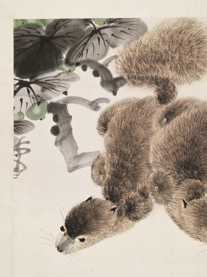 己巳（1929年）作 金梦石 松鼠葡萄 - 图9