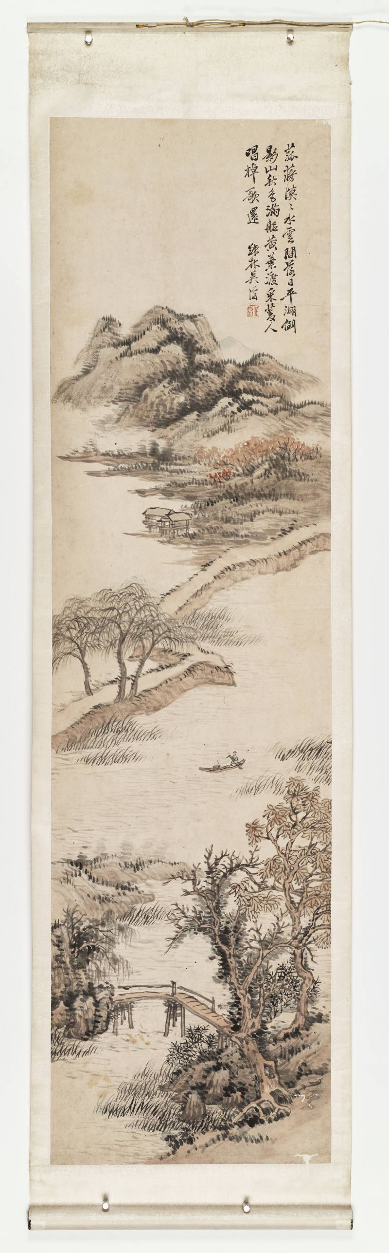 癸未（1883年）作 吴滔 山水四屏 - 图29