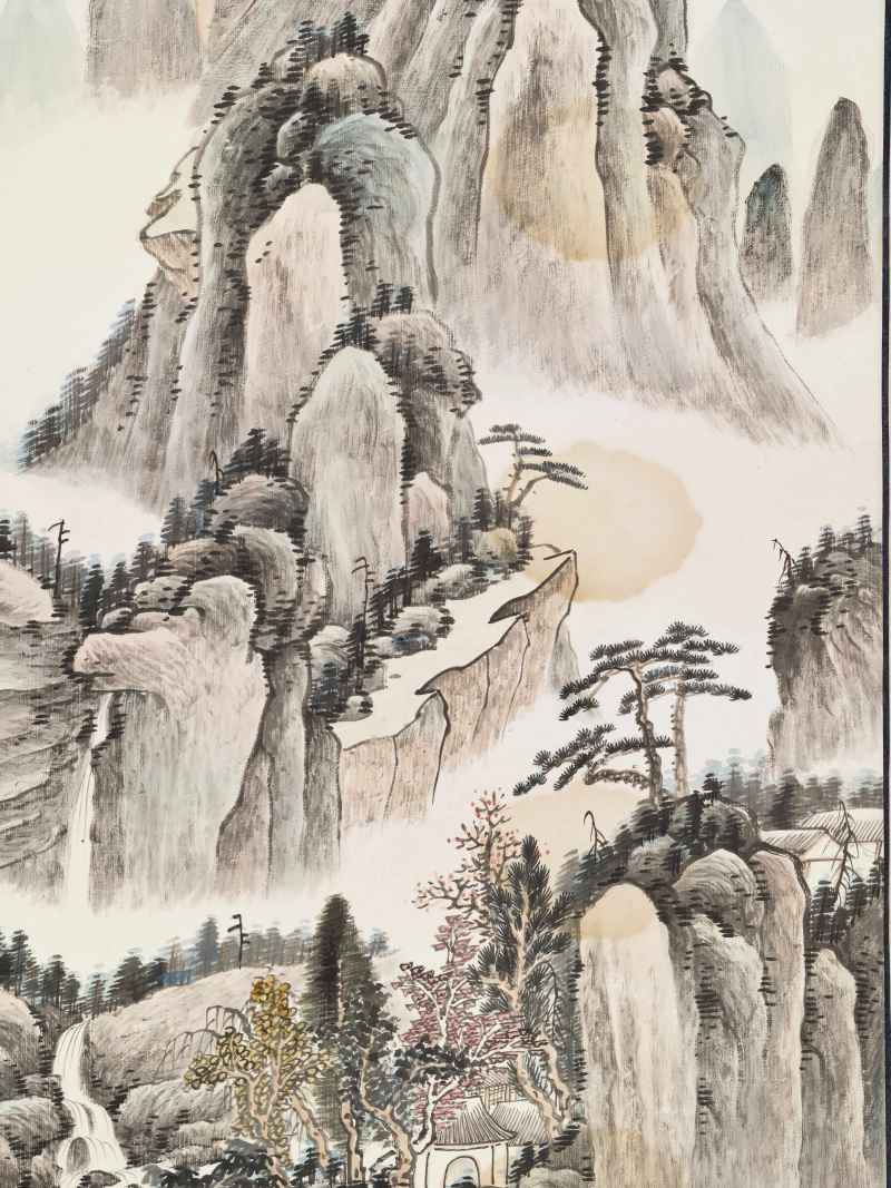 己巳（1929年）作 俞剑华 云色苍翠 - 图4