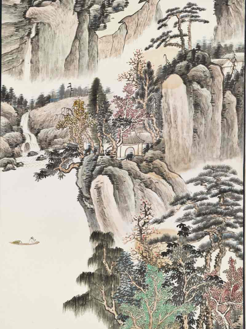 己巳（1929年）作 俞剑华 云色苍翠 - 图5