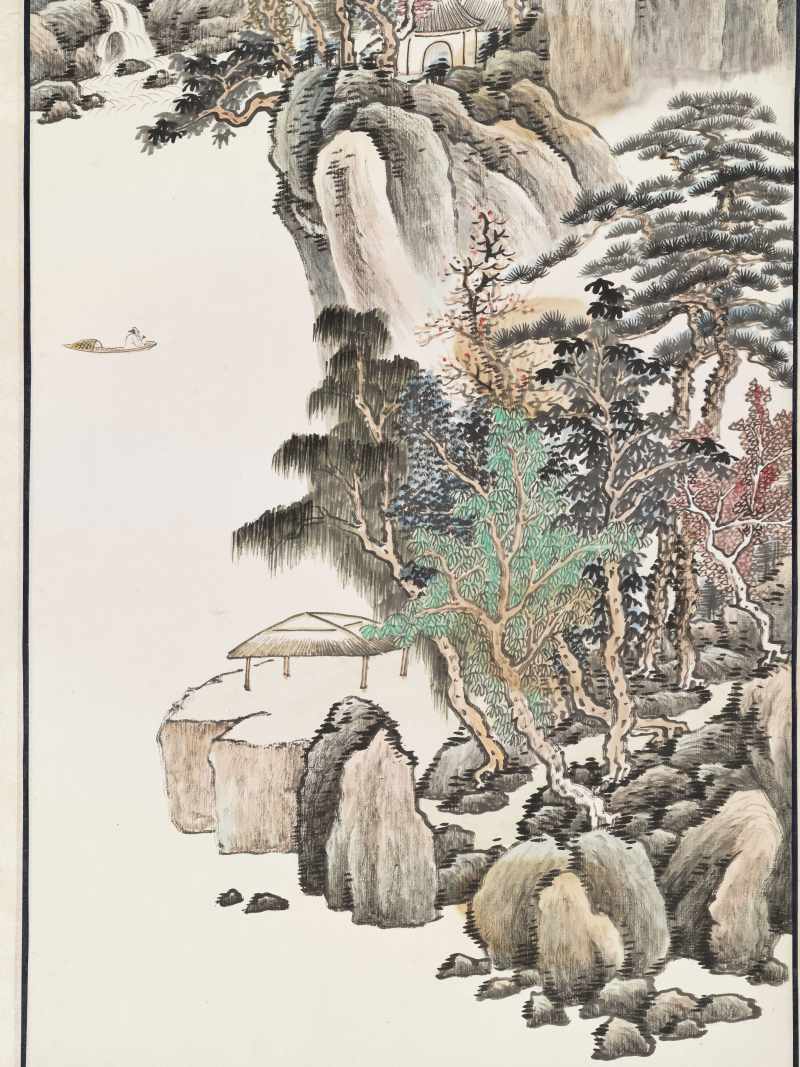 己巳（1929年）作 俞剑华 云色苍翠 - 图6