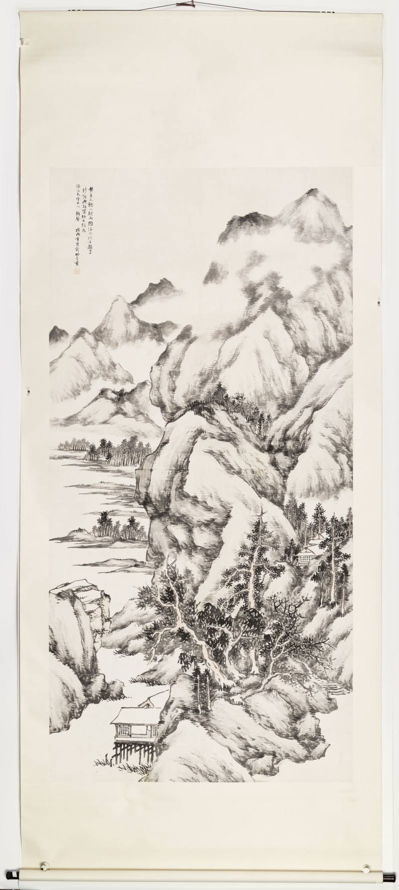 戊戌（1898年）作 松年 溪山欲雨图 - 图2