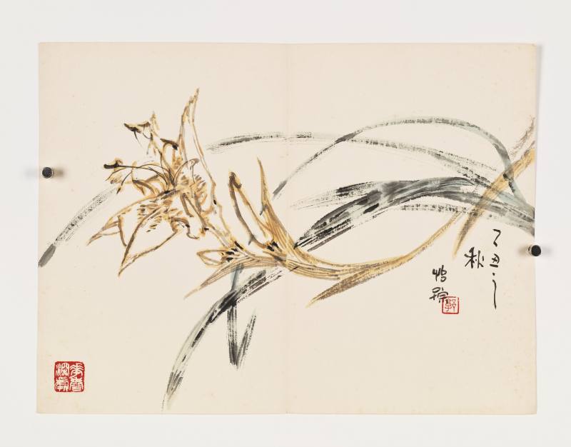 庚申（1980年）、乙丑（1985年）作 李琦、郭怡孮 雏鸡、秋花 - 图2