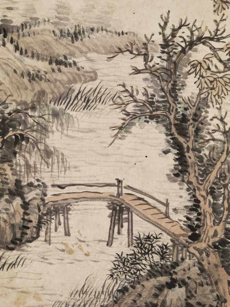 癸未（1883年）作 吴滔 山水四屏 - 图33