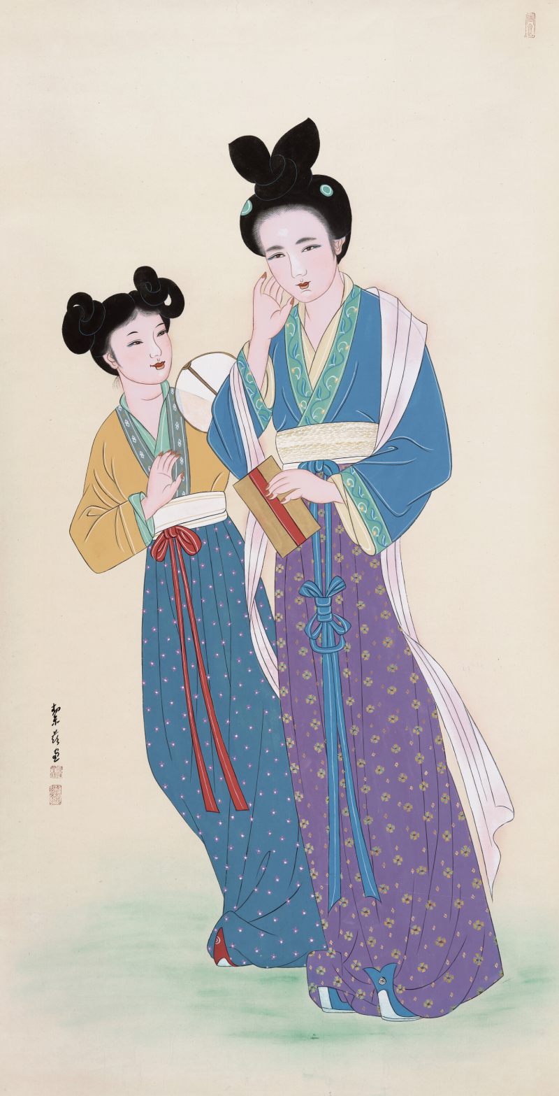 潘絜兹 仕女图 - 图1