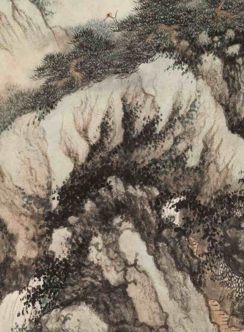 王季迁 百丈瀑 - 图8