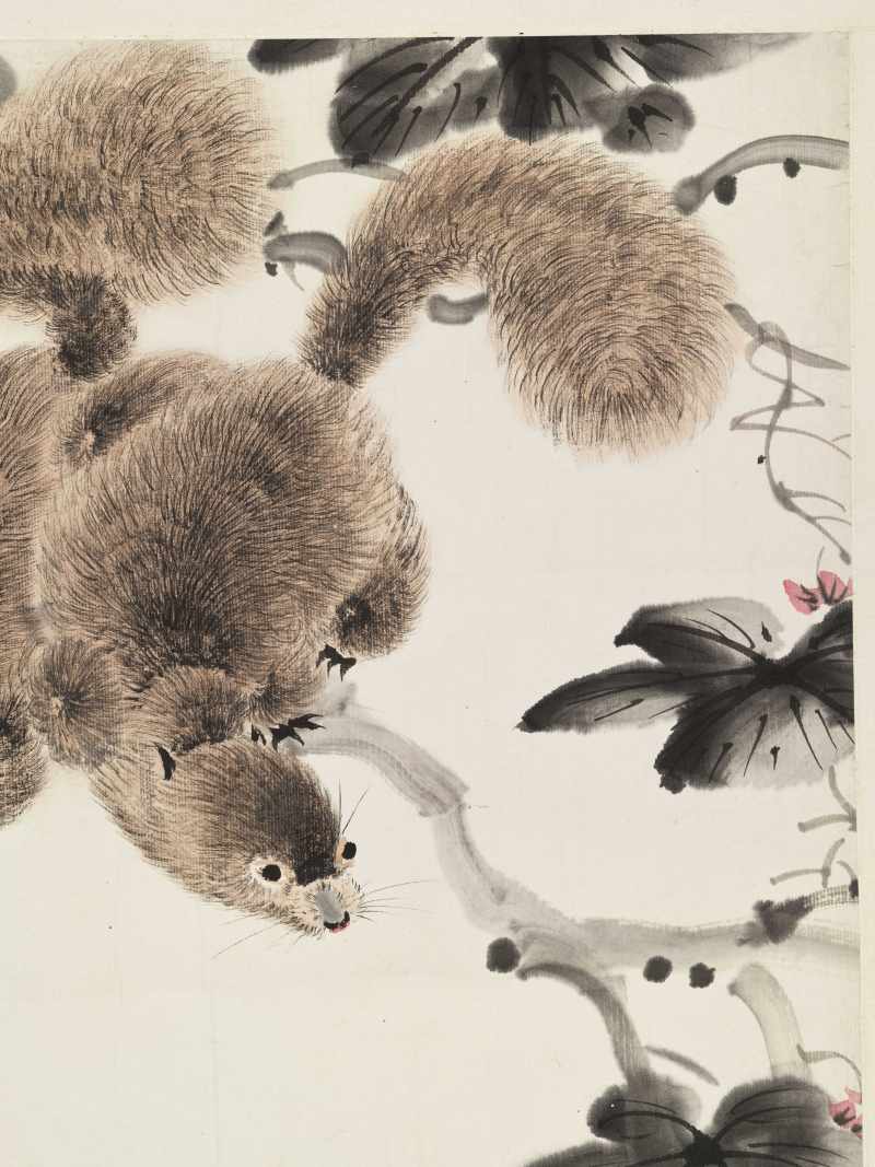 己巳（1929年）作 金梦石 松鼠葡萄 - 图10