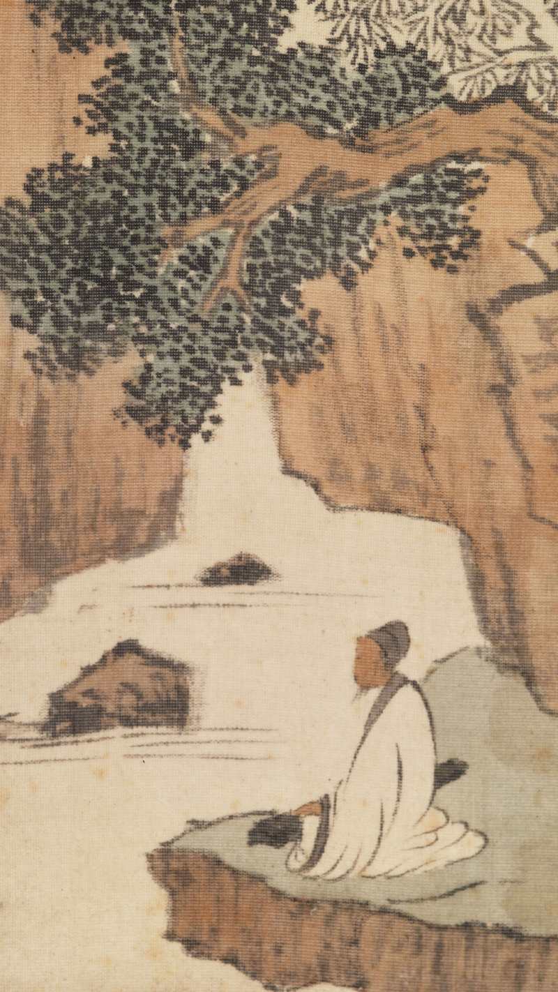戊子（1948年）作 溥儒 山水人物四帧 - 图18