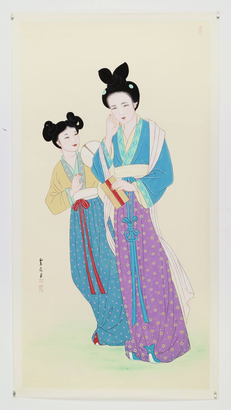 潘絜兹 仕女图 - 图2