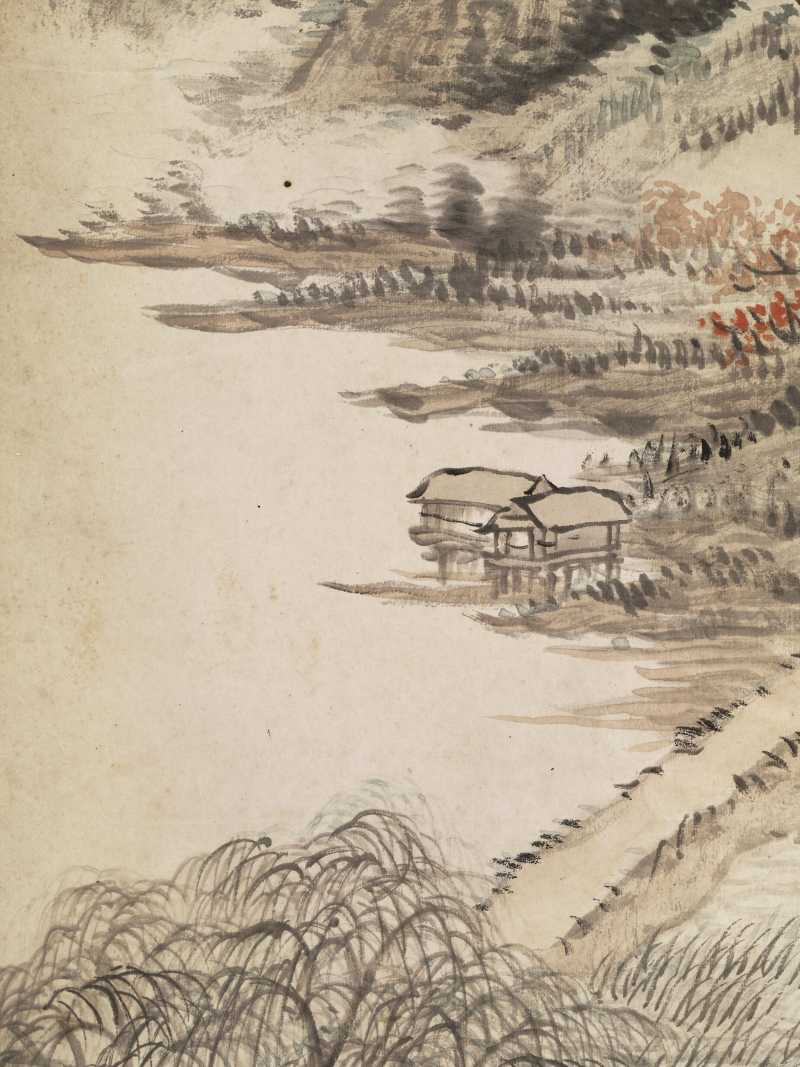 癸未（1883年）作 吴滔 山水四屏 - 图35