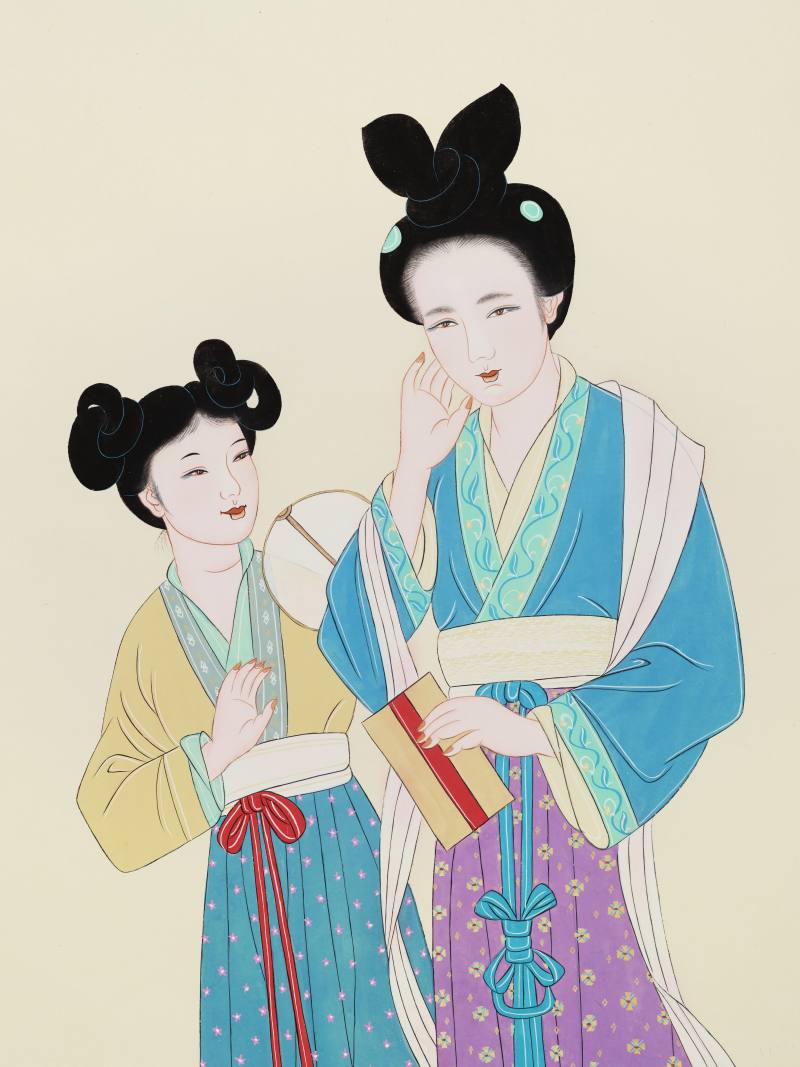 潘絜兹 仕女图 - 图3