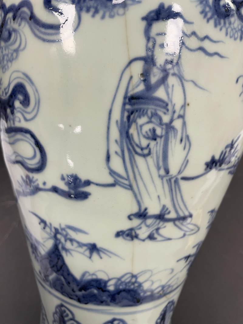 明空白期 青花高士图梅瓶 - 图11