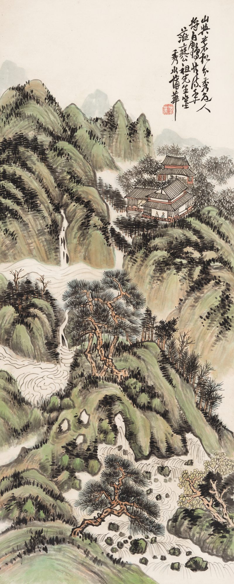 蒲华 山松秀色