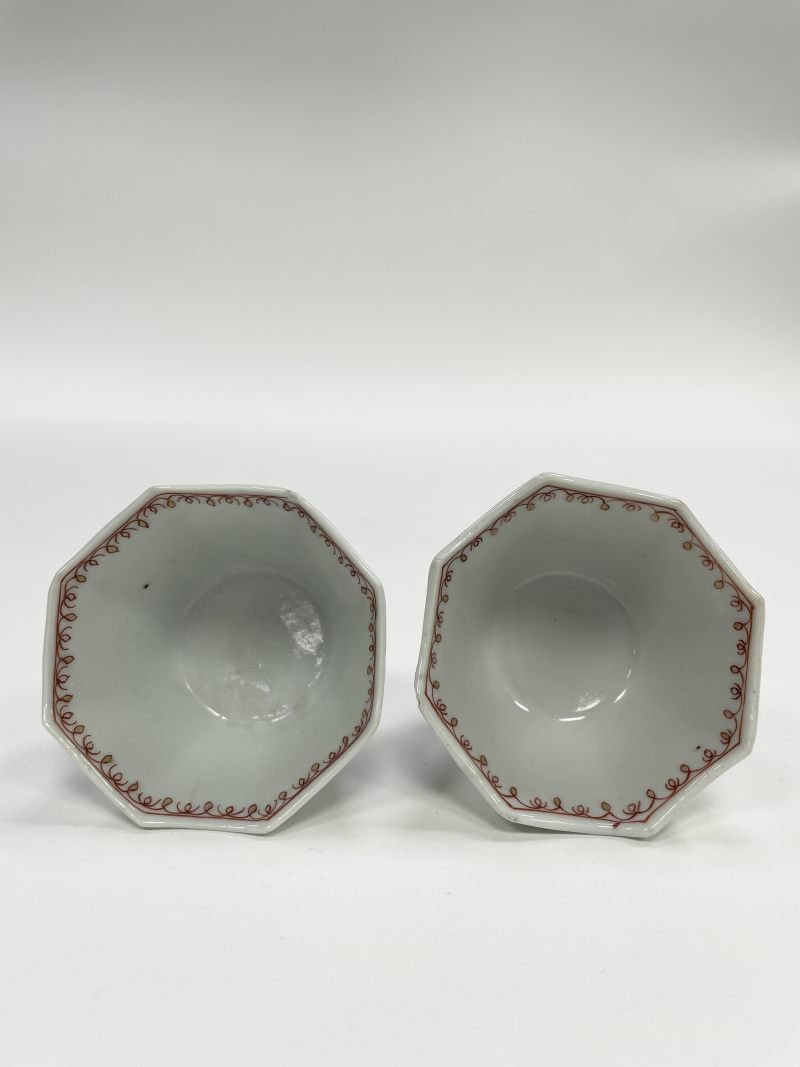 清雍正 粉彩松鹿图杯、折枝花卉纹菊瓣壶三只 - 图8