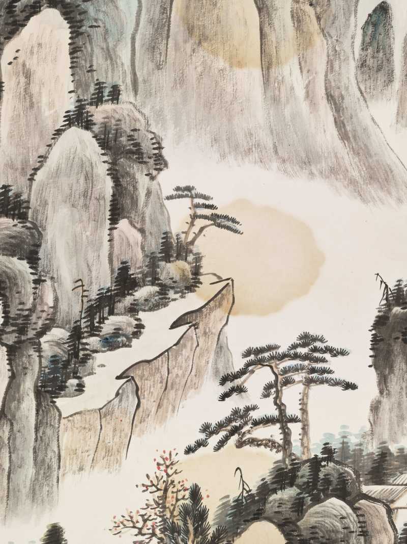 己巳（1929年）作 俞剑华 云色苍翠 - 图10