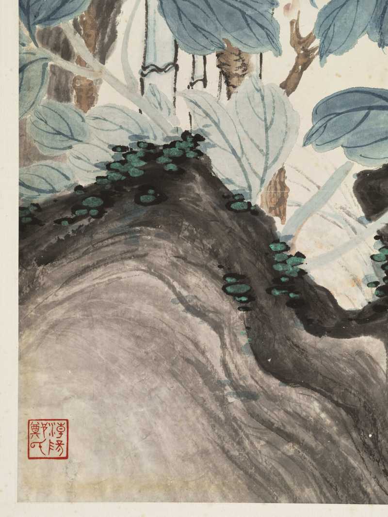 辛巳（1941年）作 郑慕康 竹雀图 - 图9
