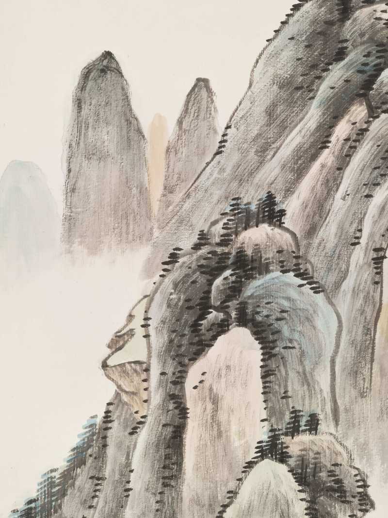 己巳（1929年）作 俞剑华 云色苍翠 - 图11