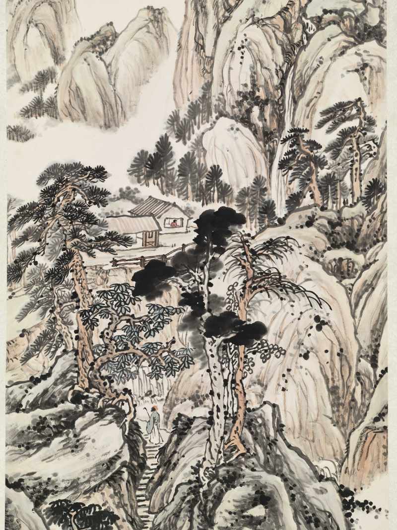 陈半丁 松山访友 - 图4