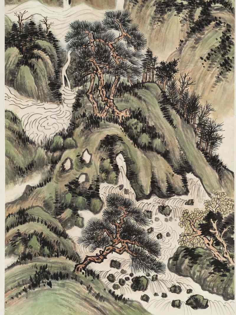 蒲华 山松秀色 - 图4
