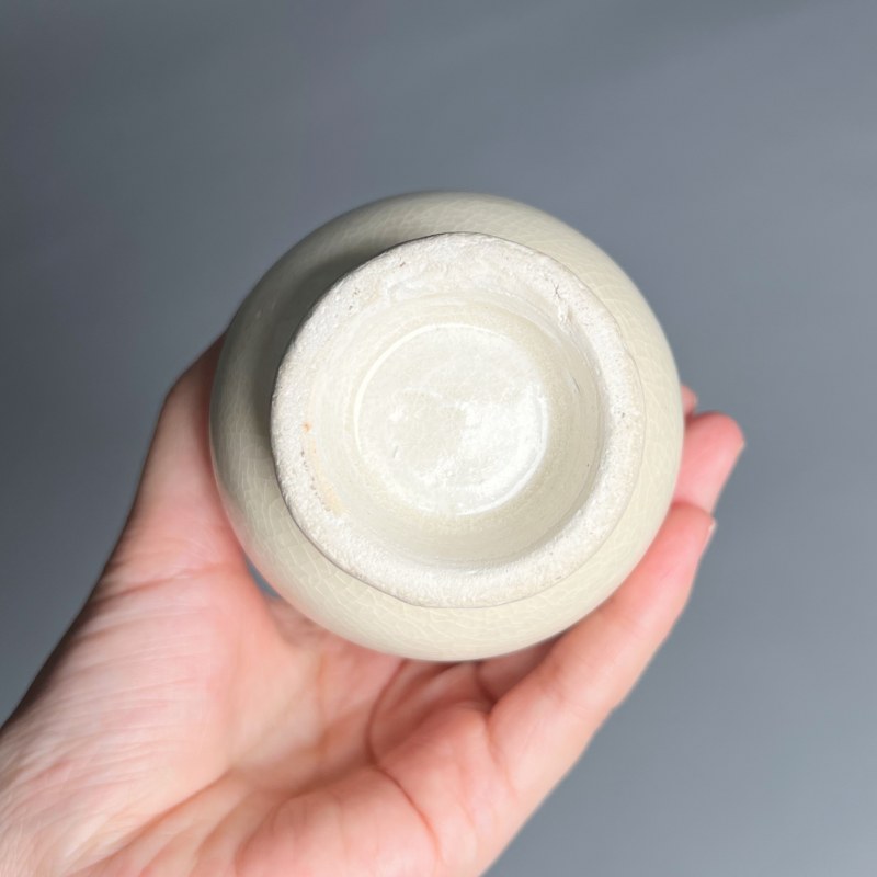 明代 白釉箸瓶 - 图8