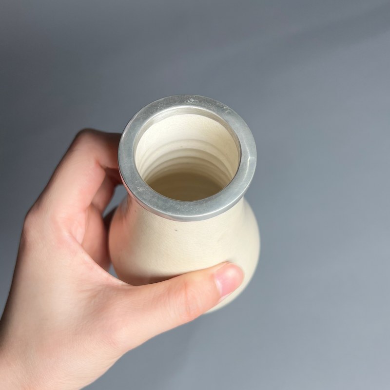 明代 白釉箸瓶 - 图11