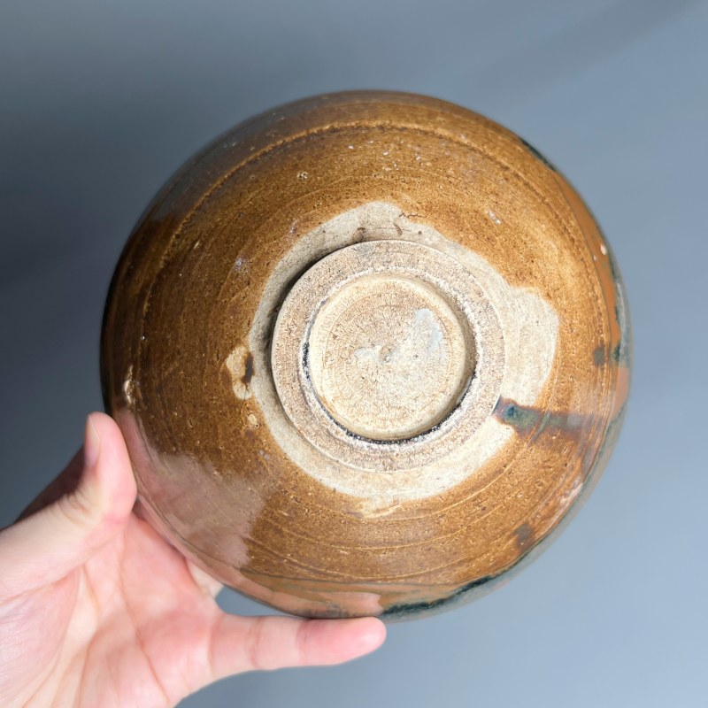 明代 黑釉铁锈花碗 - 图10