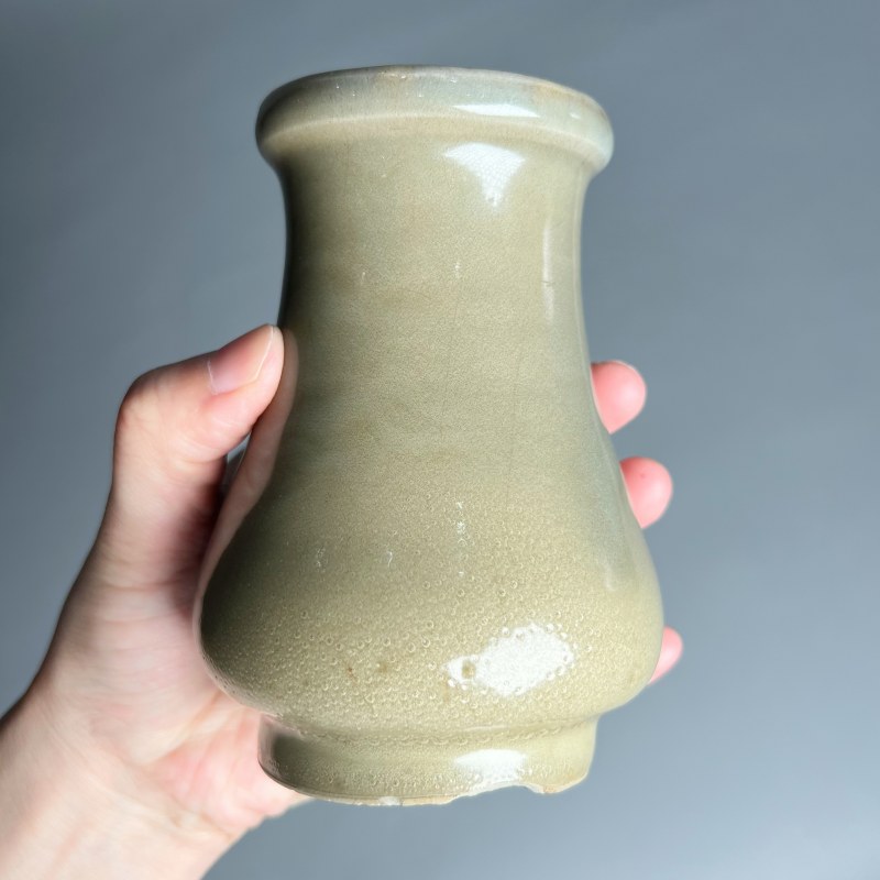 明代 青釉著瓶 - 图8