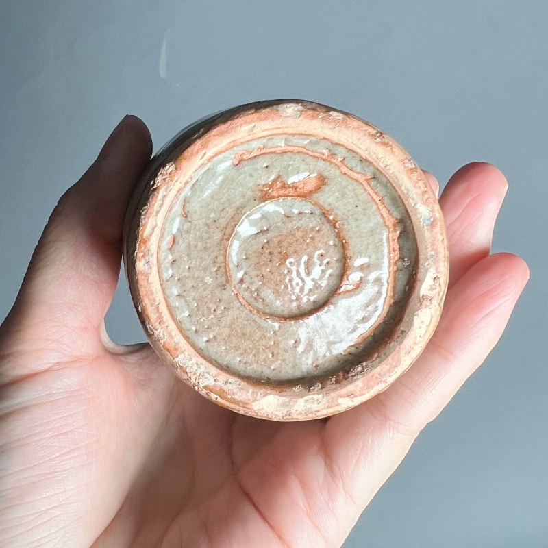 明代 龙泉窑青釉挂环瓶 - 图8