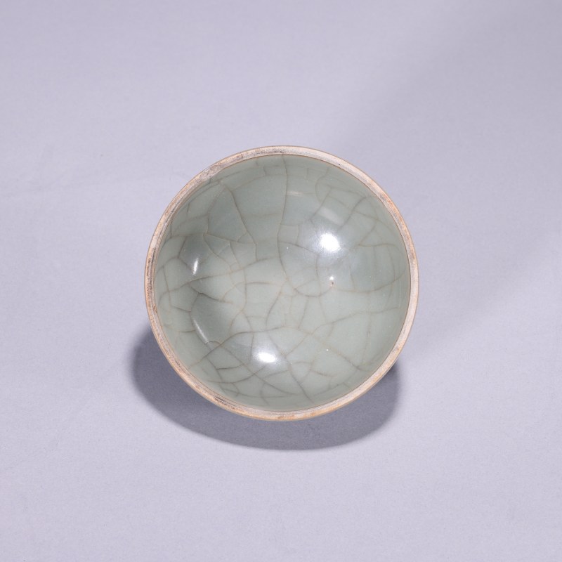 明代 龙泉窑粉青釉泡泡盏 - 图1