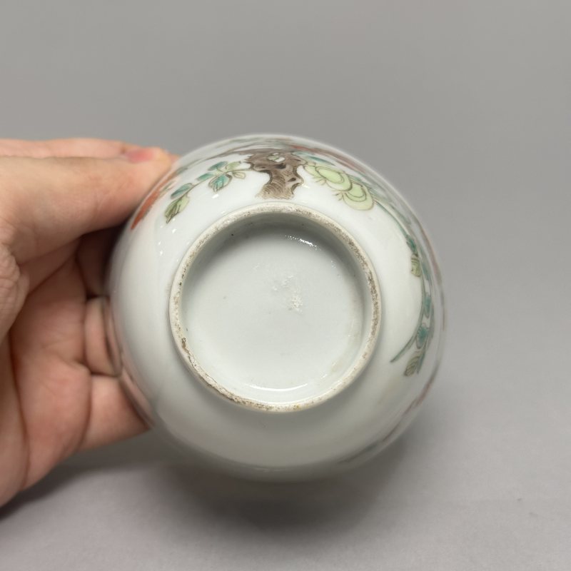 清晚期 粉彩花卉纹茶圆 - 图4