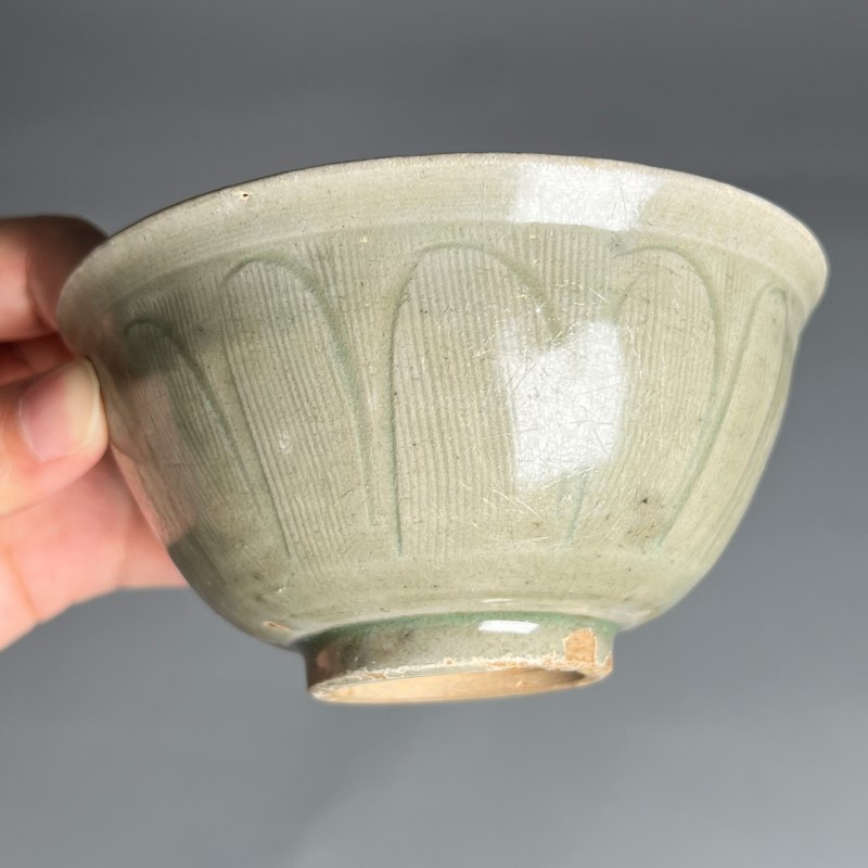 明代 青釉刻花碗 - 图7