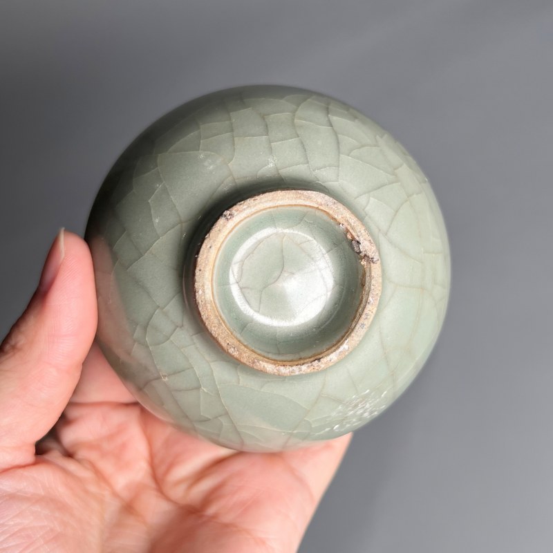 明代 龙泉窑粉青釉泡泡盏 - 图8