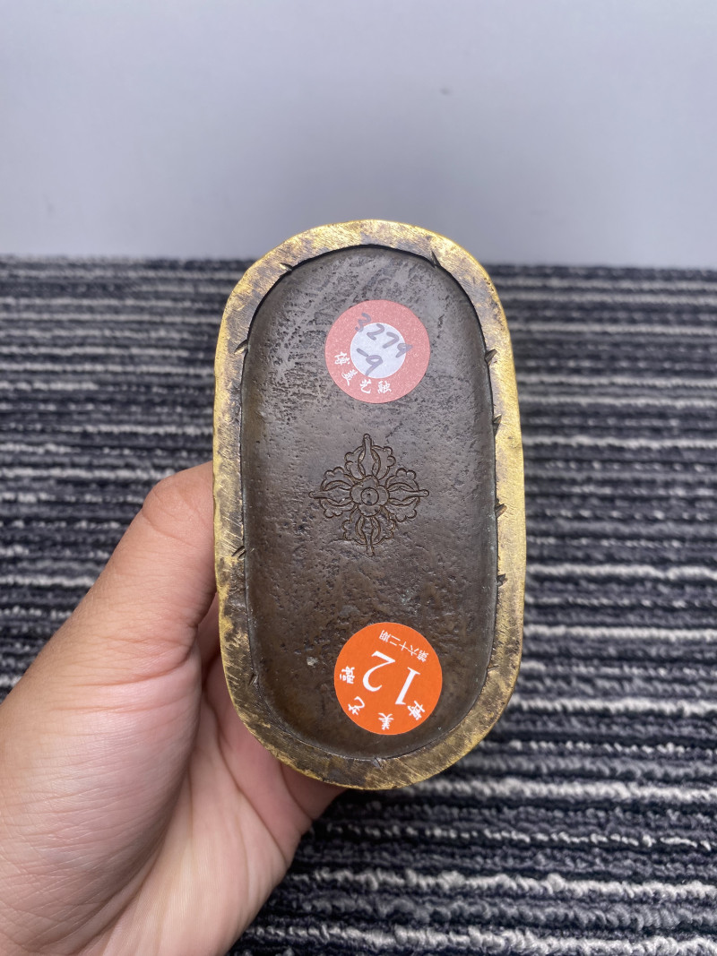 清乾隆 铜鎏金黑财神立像 - 图18