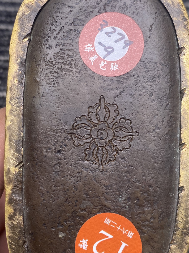清乾隆 铜鎏金黑财神立像 - 图19