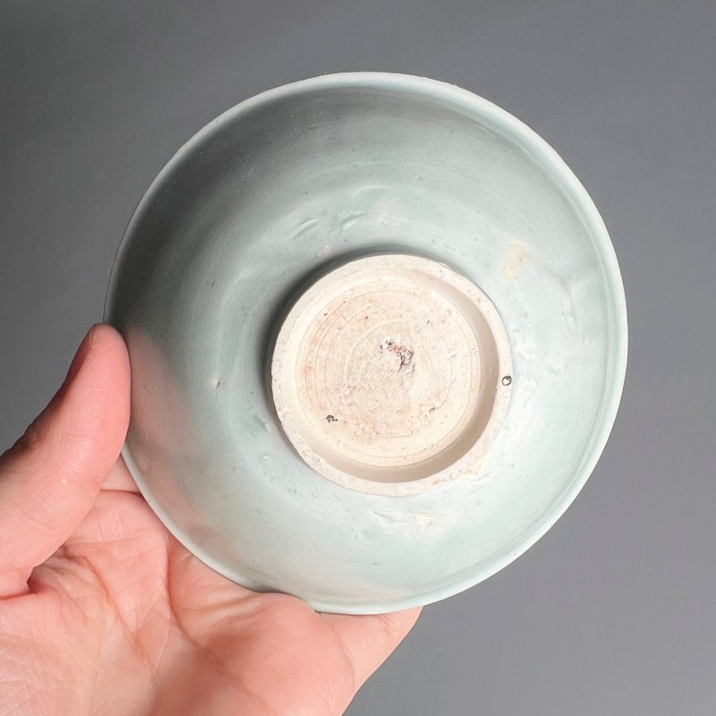 明代 青白釉印花洗一对 - 图11