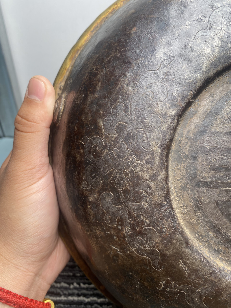 清早期 铜鋄银穿带壶 - 图11