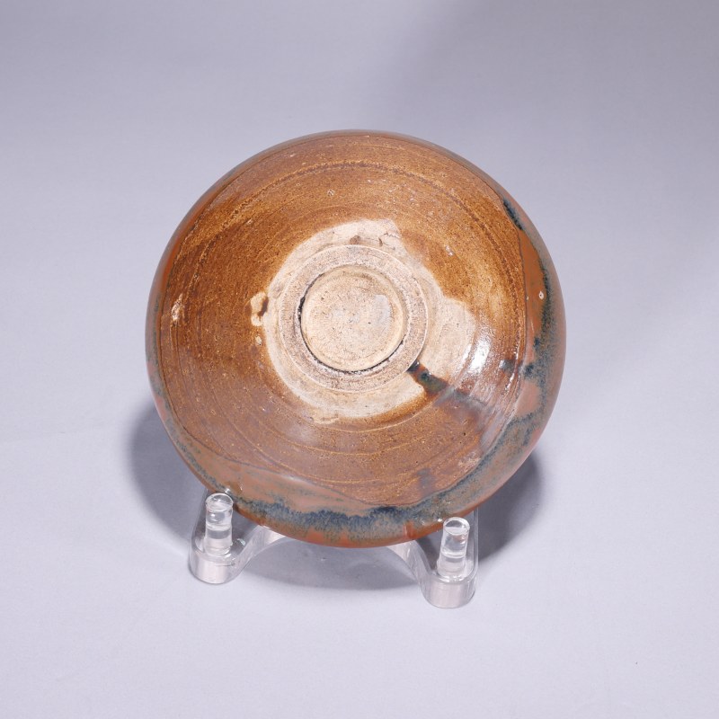 明代 黑釉铁锈花碗 - 图3
