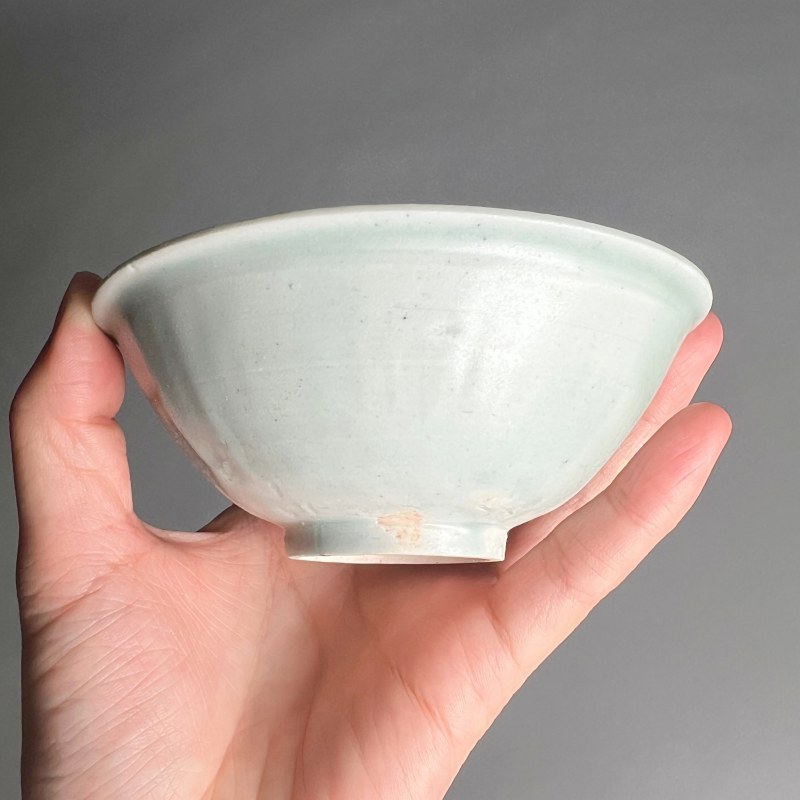 明代 青白釉印花洗一对 - 图5