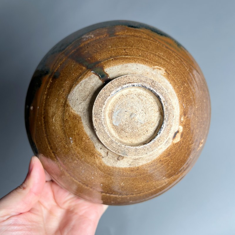 明代 黑釉铁锈花碗 - 图5