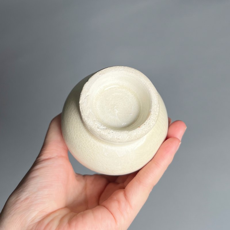 明代 白釉箸瓶 - 图5