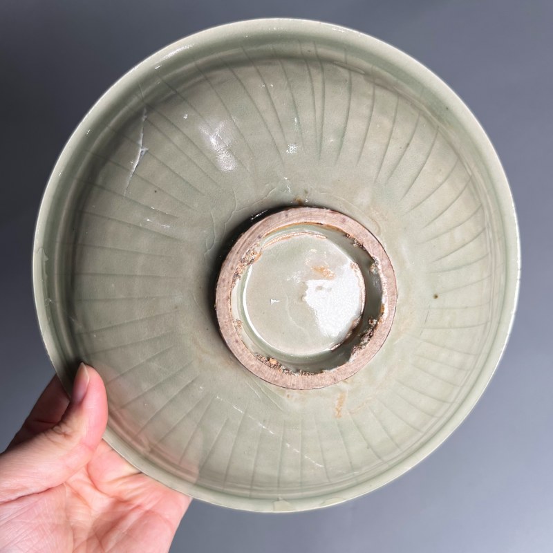 明代 青釉印花盘 - 图7