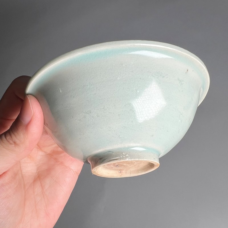 明代 青白釉印花洗一对 - 图8