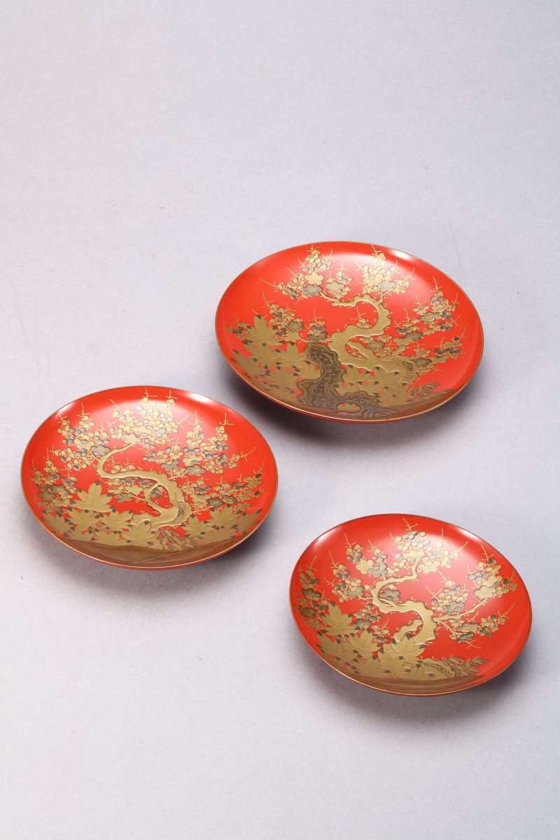 明治时期（1868-1912） 松竹梅纹酒具一套 - 图6